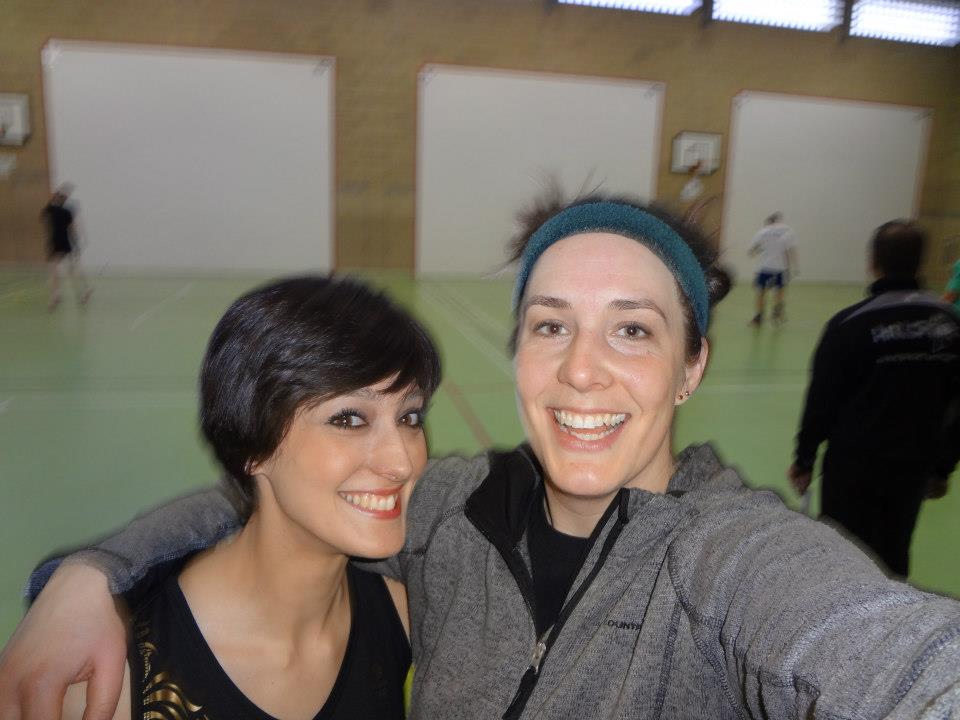Alex (left) with top Canadian International, Samantha England (right)